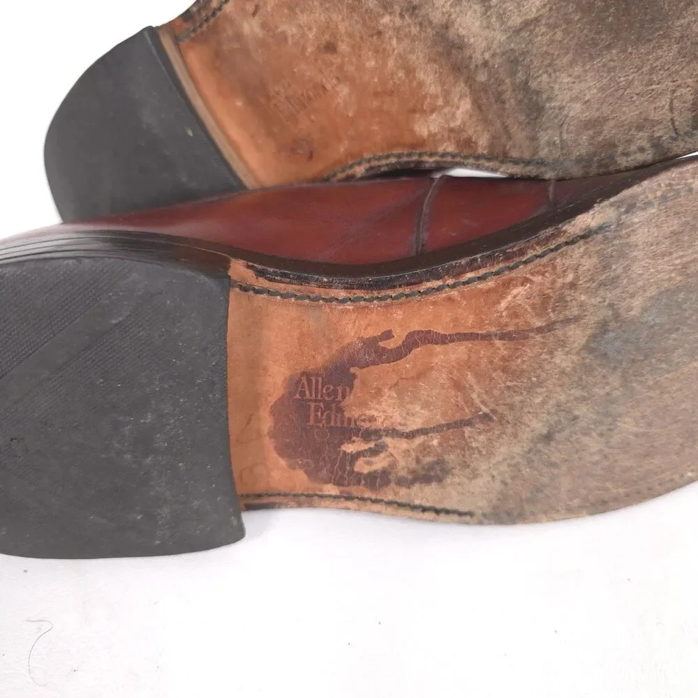 Allen Edmonds Men’s 9.5 D Newport Brown‎ LEATHER Tassel Loafer Shoes USA MADE